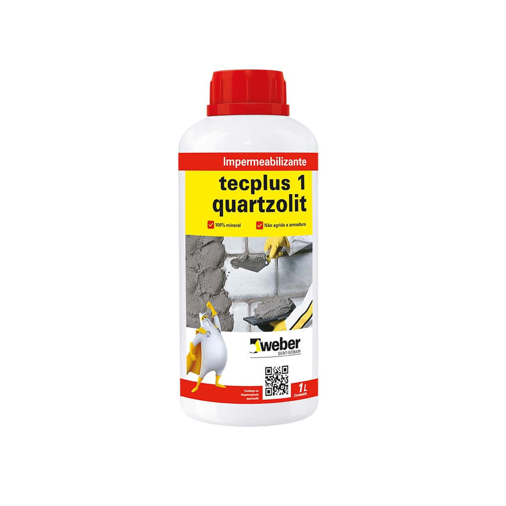 IMPERMEABILIZANTE 1LT TECPLUS 1 BRANCO QUARTZOLIT