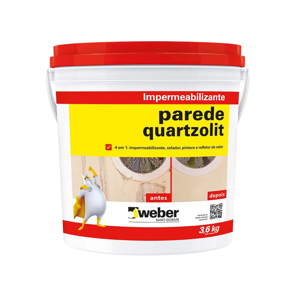 IMPERMEABILIZANTE 3,6KG PAREDE QUARTZOLIT